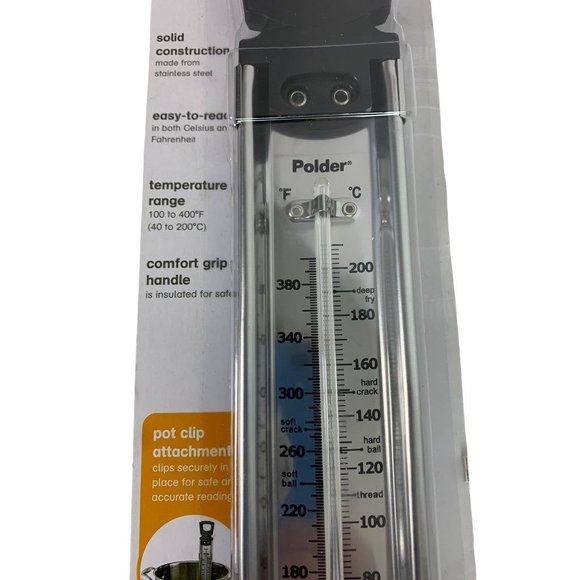 Polder Paddle Thermometer Candy Jelly Deep Fry THM-515 Pot Clip - Picture 6 of 8